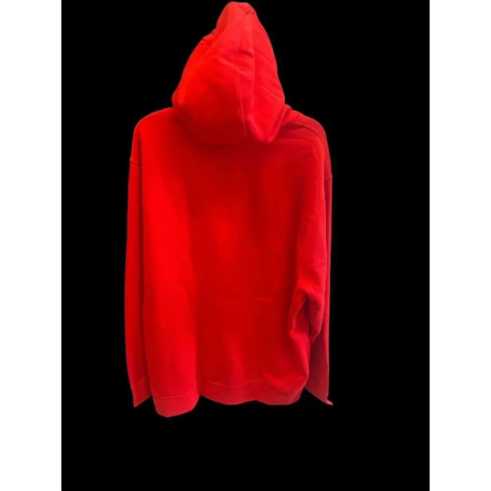 Nike Men's  Pullover Hoodie in University Red with a white  Futura logo.